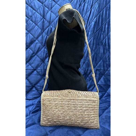 Croft & Barrow for Khol's women tan shoulder Handmade jute bag new with tags - Picture 5 of 12